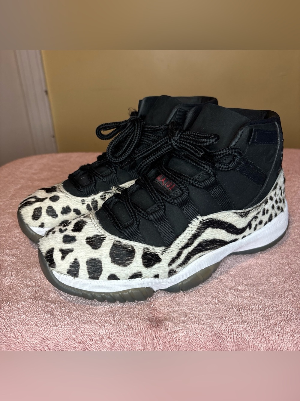 Air Jordan 11 Animal Instinct Zebra Leopard Print Women’s Size 7.5 Sneakers